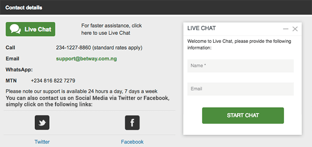 Live chat bet