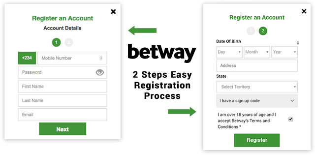 betway registration form